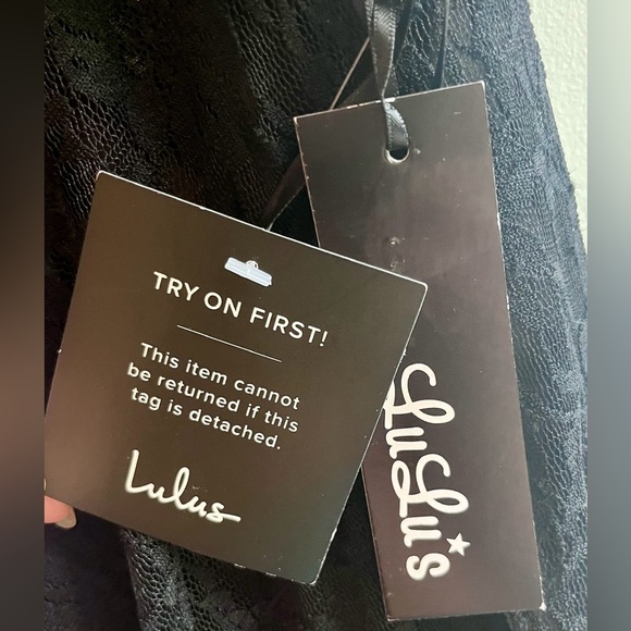 NEW with tags Black Lulus Dress Size L - Picture 4 of 5